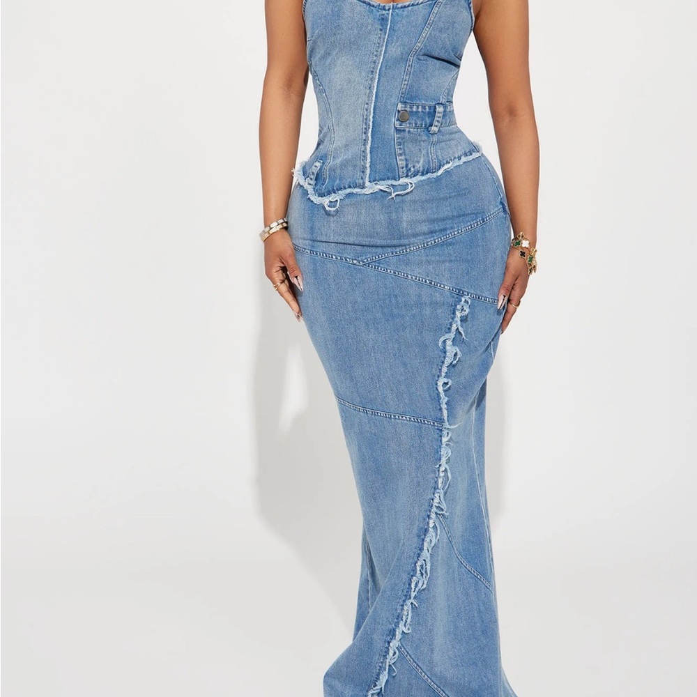 Fashion nova long denim dress